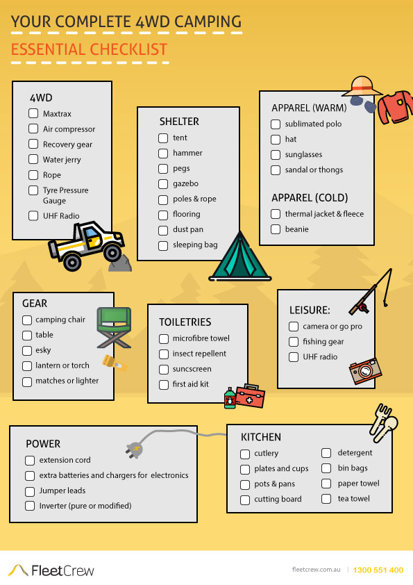 4WD Camping Checklist