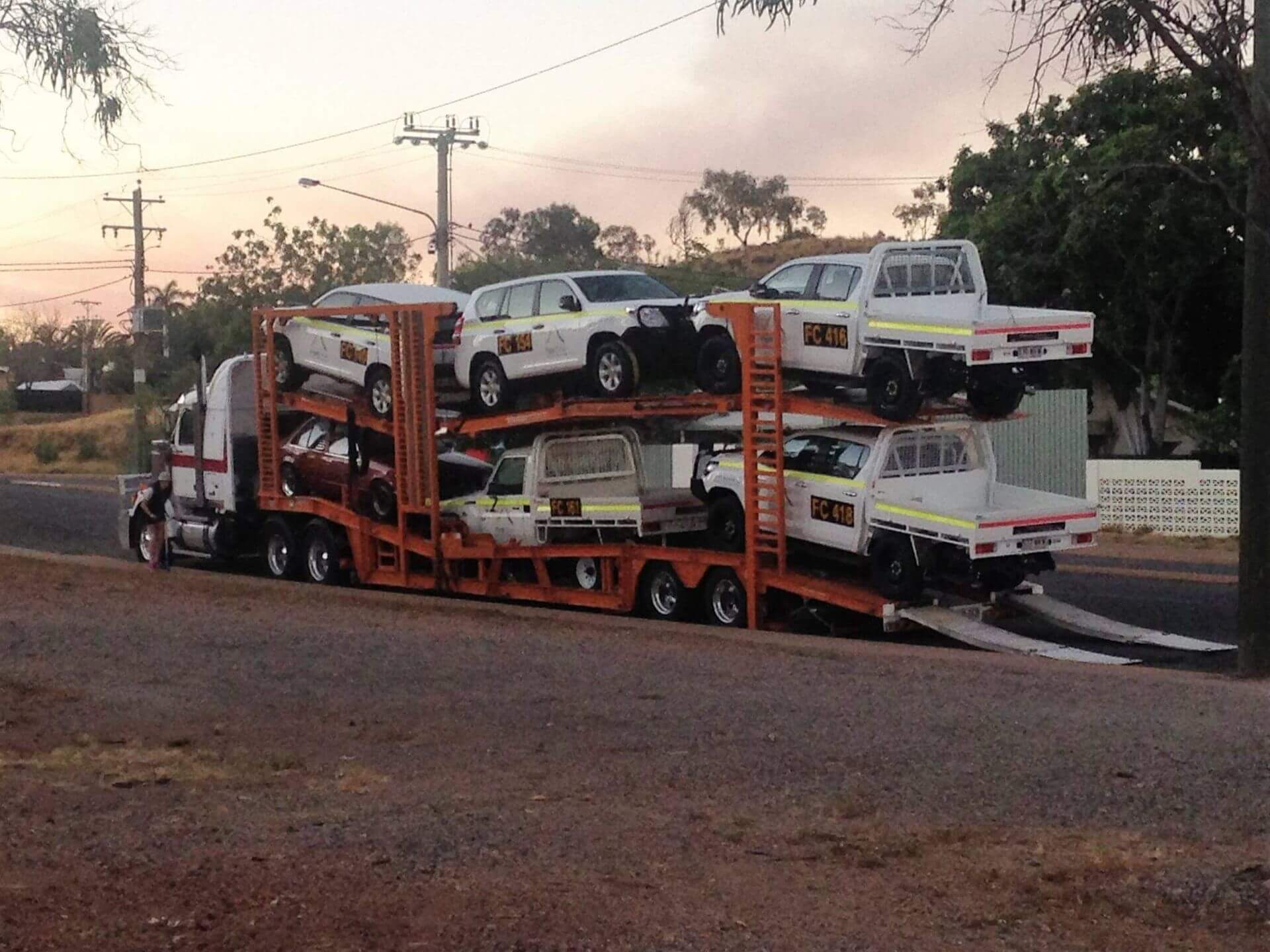 mine spec vehicle fleet transported to Mt Isa