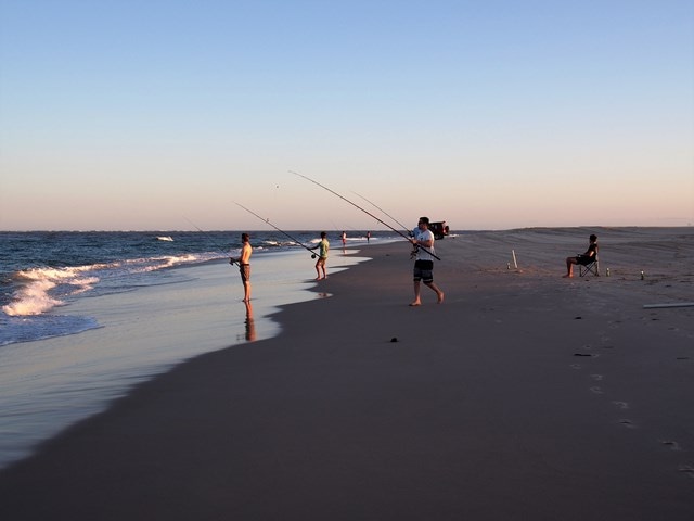People Fishing at "The Pin" in Straddie