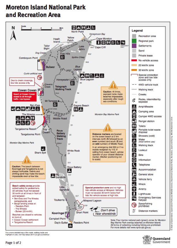 Map credit: Queensland Department of National Parks, Sports and Racing.