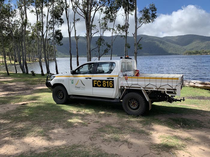 fleetcrew 4WD at scenic Eungella Dam