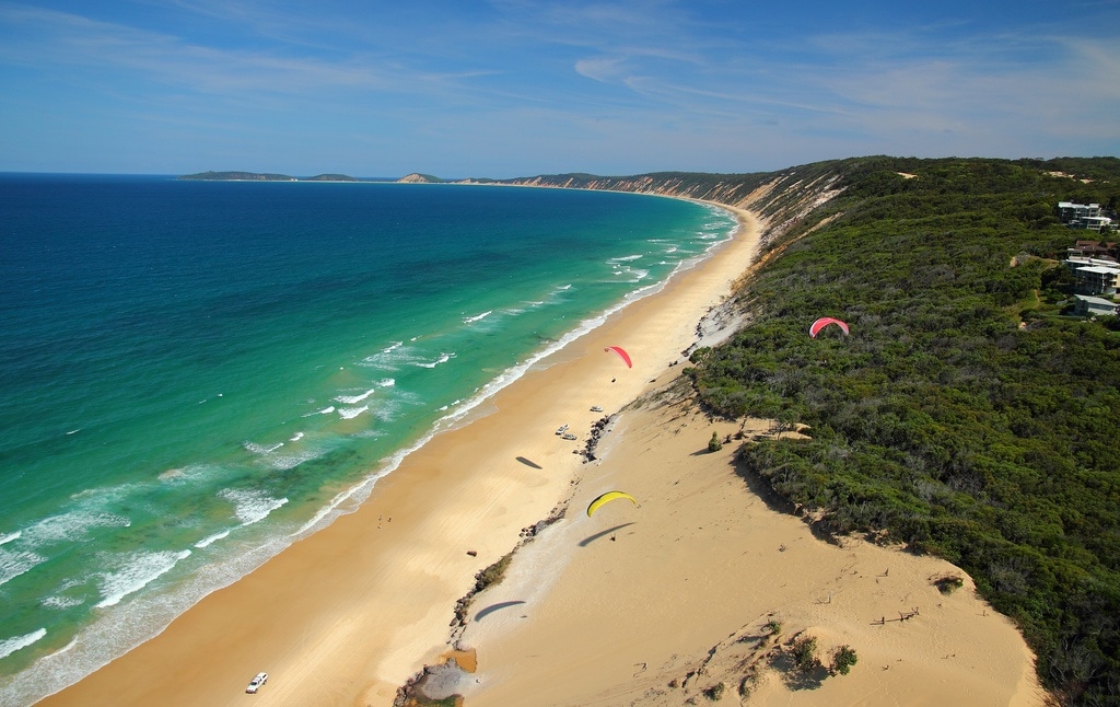 helicopter view of great sandy national park