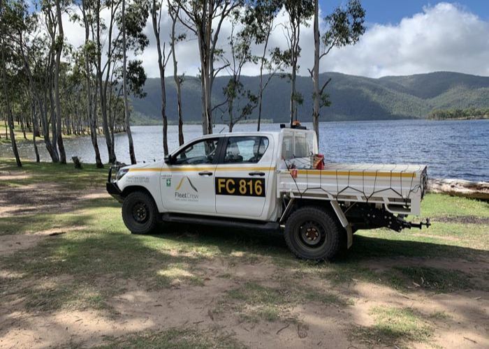 fleetcrew 4WD at scenic Eungella Dam