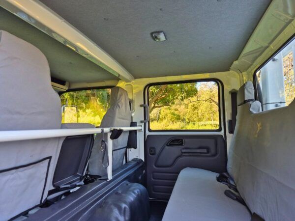 Rear seats of 4wd mine spec Isuzu truck