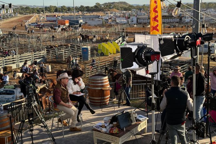 Today Show broadcasting live from the Mount Isa Mines Rodeo