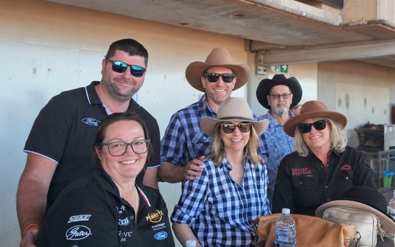 FleetCrew Cloncurry Agency Owners, Mount Isa agency owners and Co-Director Ben Harris in a group shot at the Rodeo