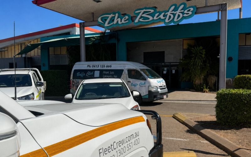 The entrance to The Buffs Restaurant at Mount Isa